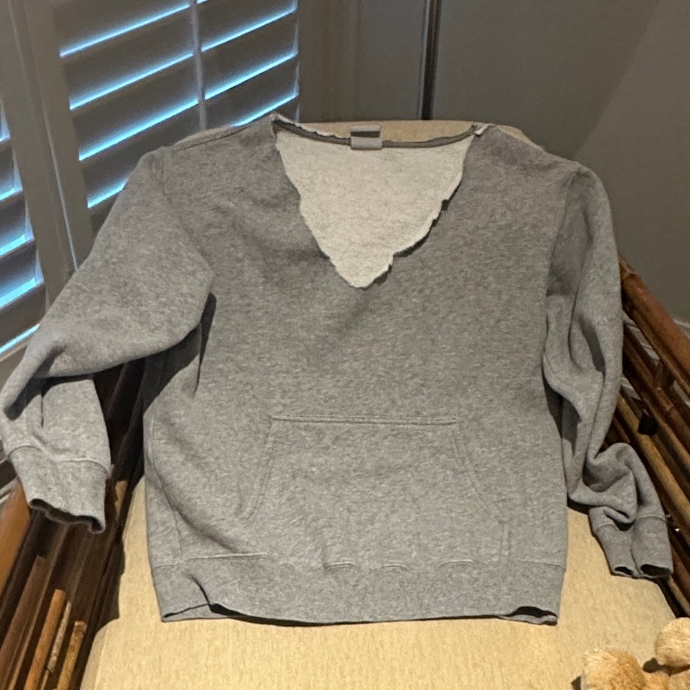 TNA Heather Gray V-Neck Sweater